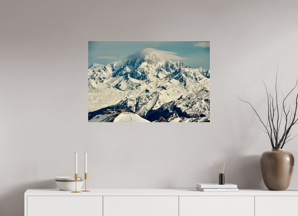 90 x 60 cm, Photo Print Under Acrylic Glass Mont Blanc from Val d'Isere