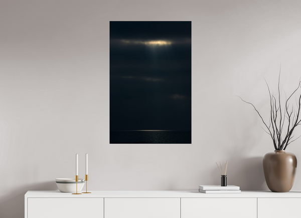 60 x 90 cm, Photo Print Under Arcylic Glass A Fleeting Moment on a Dark Ocean