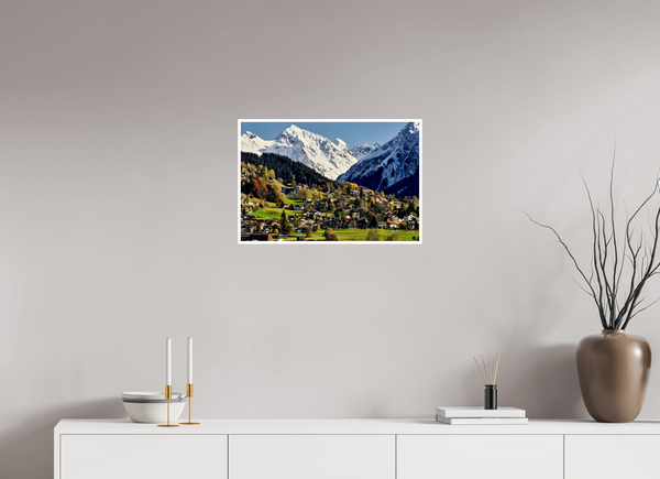 60 x 40 cm, Unframed Fuji Crystal DPII Winter Meets Autumn in Klosters