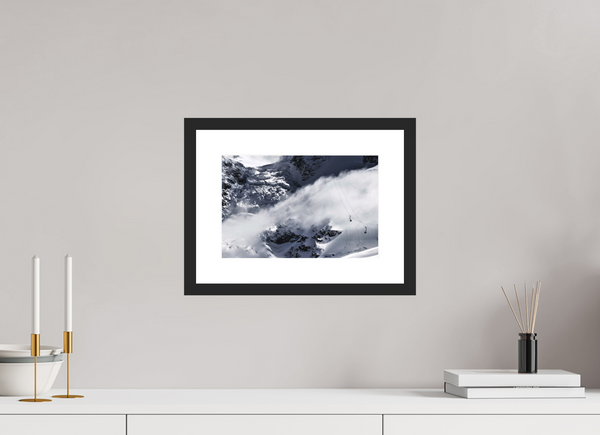 30 x 20 cm, Black Wooden Frame Matterhorn Glacier Paradise Photograph, Zermatt Swiss Alps Wall Art.