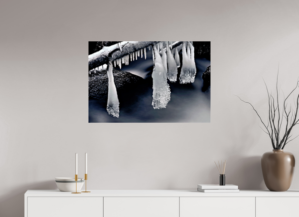 90 x 60 cm, Photo Print Under Acrylic Glass Water & Ice #3