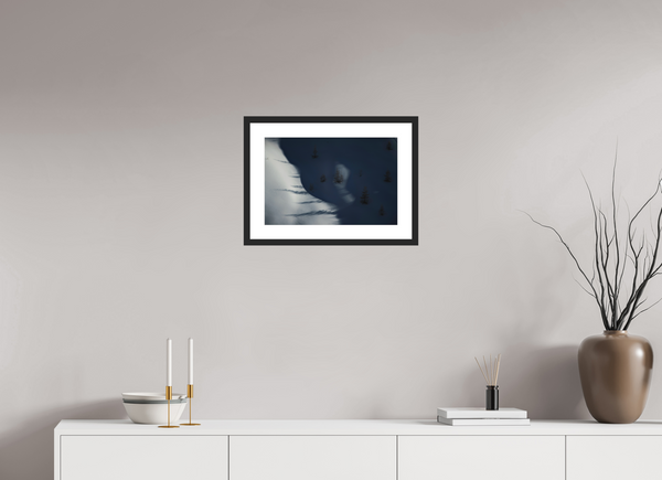 45 x 30 cm, Black Wooden Frame Shadows #1
