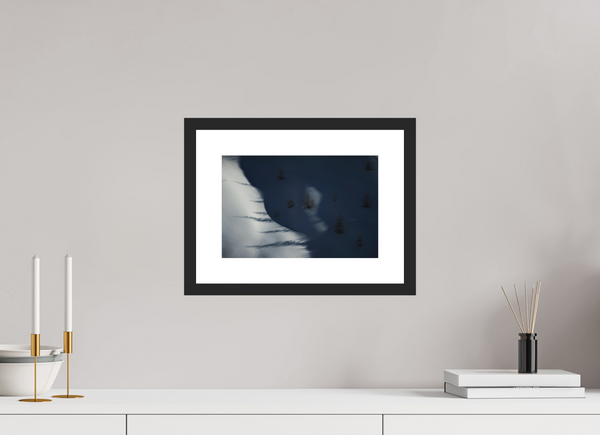 30 x 20 cm, Black Wooden Frame Shadows #1