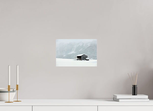 30 x 20 cm, Photo Print Under Acrylic Glass Klosters Barn #1