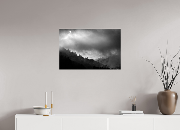 75 x 50 cm, Photo Print Under Acrylic Glass Misty Valley