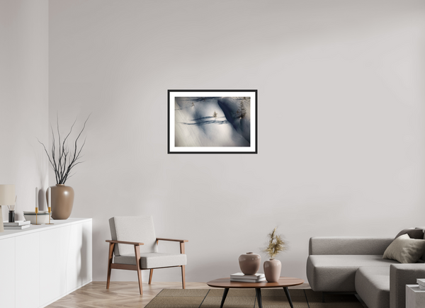 75 x 50 cm, Black Wooden Frame Shadows #3