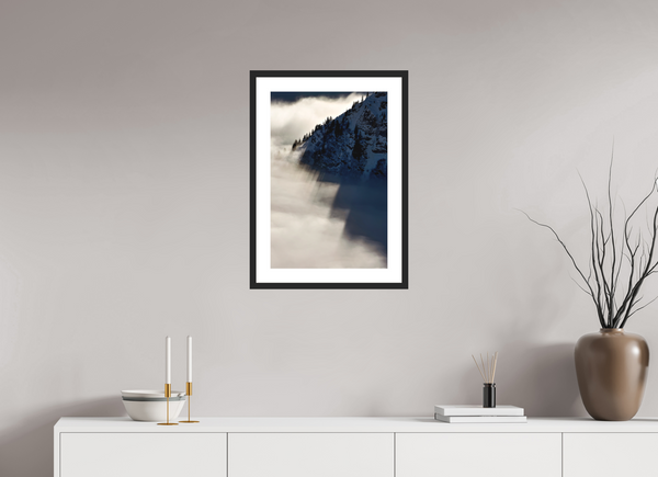 40 x 60 cm, Black Wooden Frame Murren #1