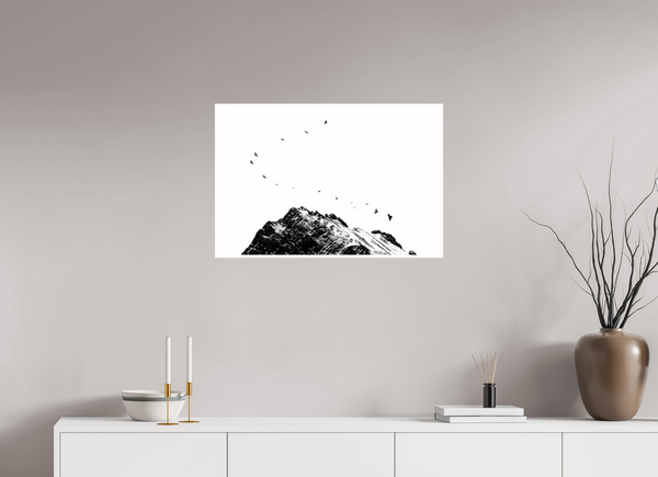 75 x 50 cm, Unframed Fuji Crystal DPII Black Crows #2