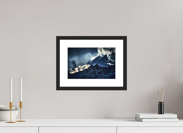 30 x 20 cm, Black Wooden Frame Evening Light #2