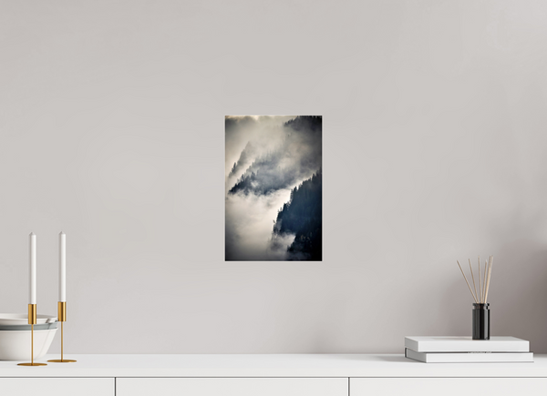 20 x 30 cm, Photo Print Under Acrylic Glass Steep Valley Trees