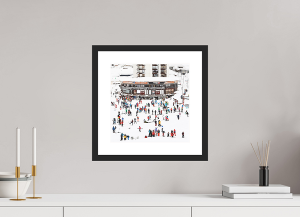 30 x 30 cm, Black Wooden Frame Tignes