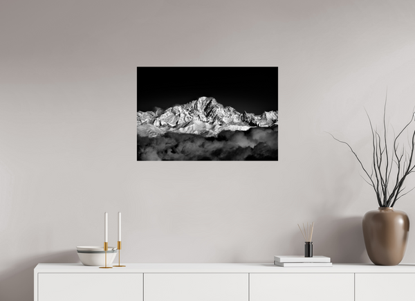 75 x 50 cm, Photo Print Under Acrylic Glass Mont Blanc Massif.