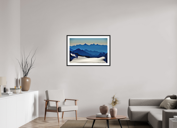 90 x 60 cm, Black Wooden Frame Above the Géant