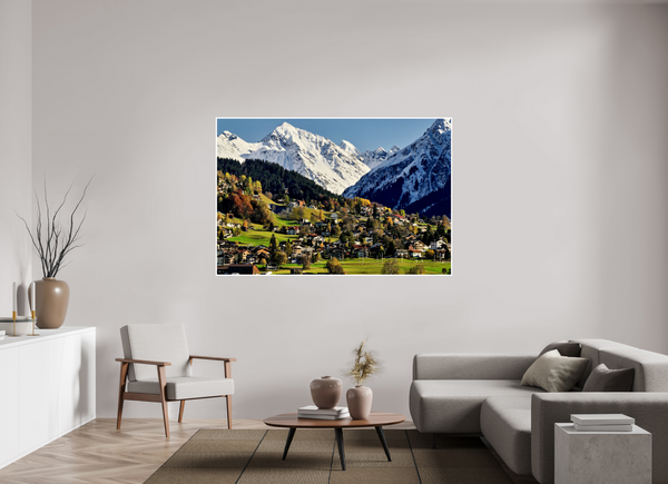 180 x 120 cm, Unframed Fuji Crystal DPII Winter Meets Autumn in Klosters