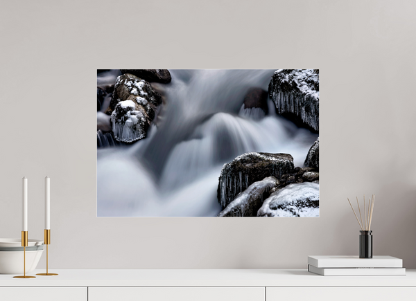 60 x 40 cm, Photo Print Under Acrylic Glass Water & Ice #2