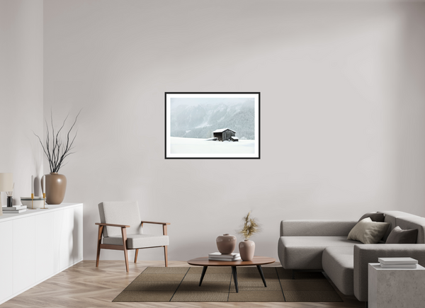 105 x 70 cm, Black Wooden Frame Klosters Barn #1