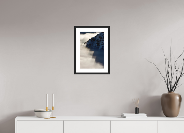 30 x 45 cm, Black Wooden Frame Murren #1