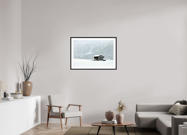 90 x 60 cm, Black Wooden Frame Klosters Barn #1