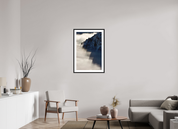 60 x 90 cm, Black Wooden Frame Murren #1