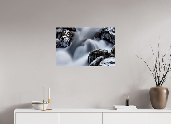 75 x 50 cm, Photo Print Under Acrylic Glass Water & Ice #2