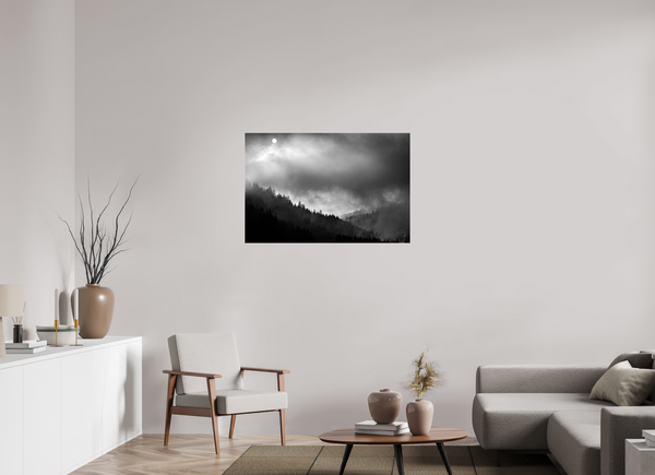 105 x 70 cm, Photo Print Under Acrylic Glass Misty Valley