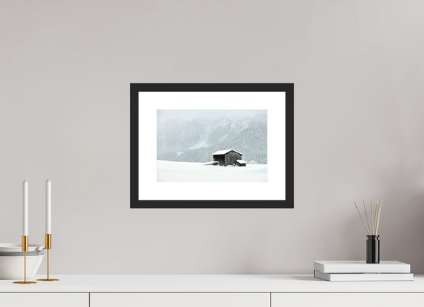 30 x 20 cm, Black Wooden Frame Klosters Barn #1