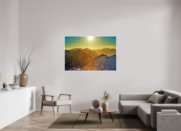 150 x 100 cm, Unframed Fuji Crystal DPII Klosters Evening Light