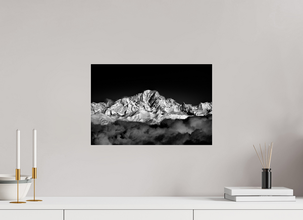 45 x 30 cm, Photo Print Under Acrylic Glass Mont Blanc Massif.